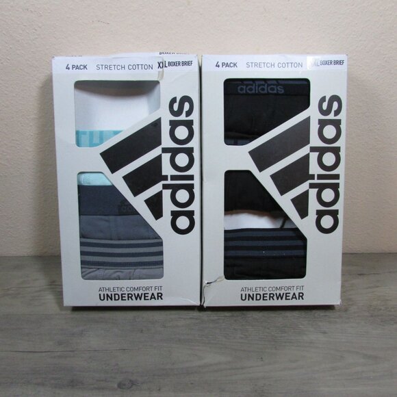 2x Adidas Men's XXL Stretch Cotton Boxer Briefs 3 Pack (6 Total Pair) - Picture 1 of 4